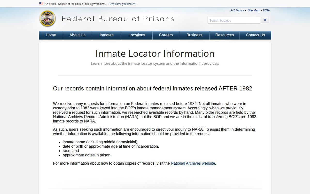 McDuffie County Jail federal release status BOP explanation