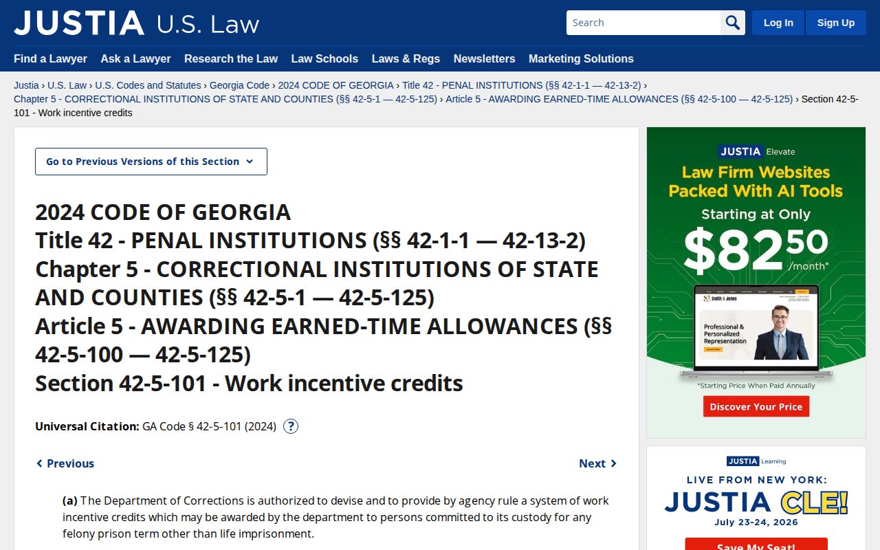 McDuffie County projected release date Georgia work incentive credits